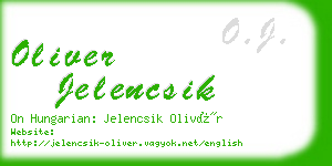 oliver jelencsik business card